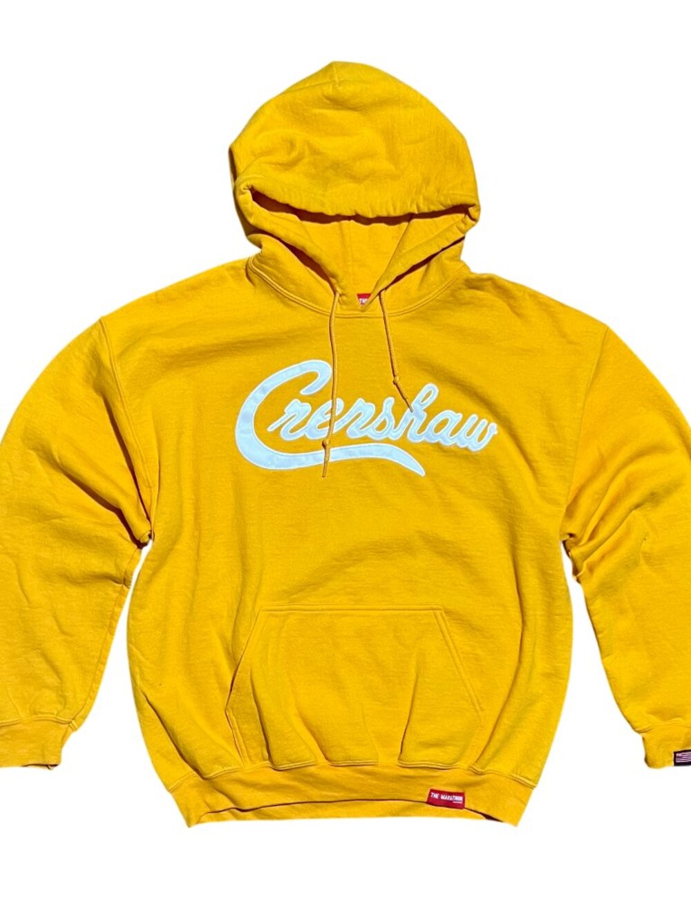 Crenshaw Nipsey Hussle The Marathon Clothing Yellow Hoodie, Men's Large